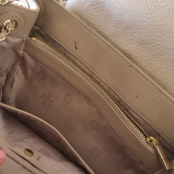 Tory Burch Marion Small Leather Bag Light Oak - Picture 13 of 16